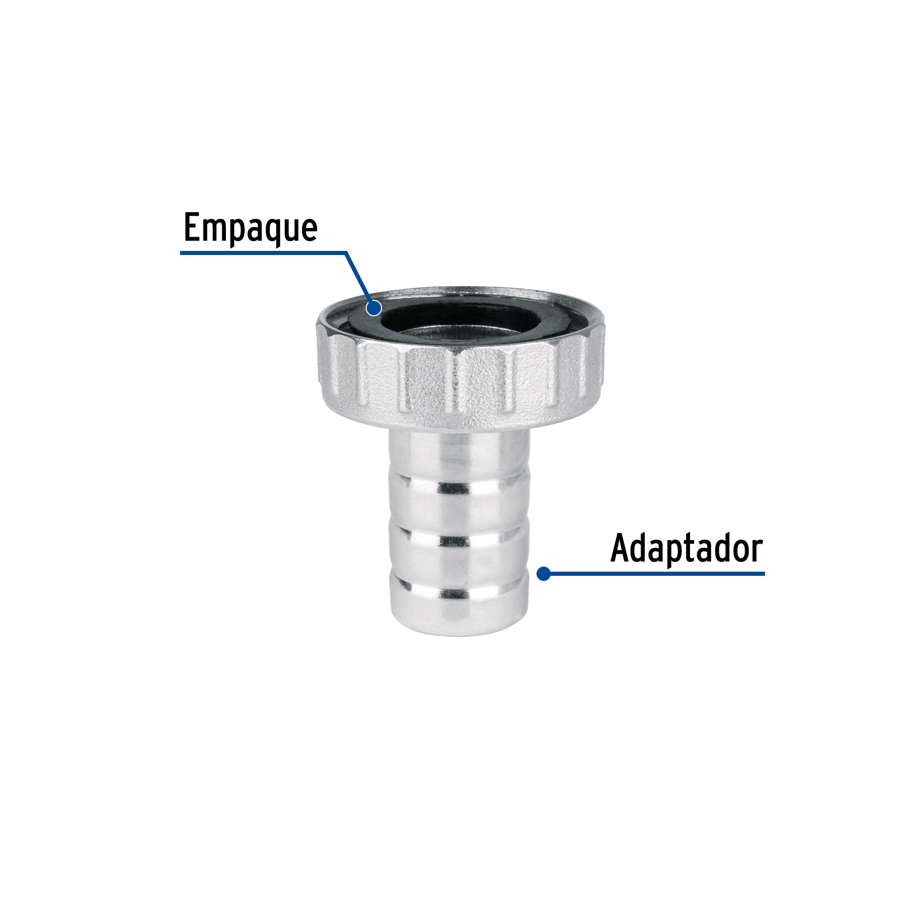 Adaptador de laton 1/2" para manguera FOSET
