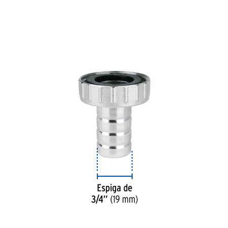 Adaptador de laton 1/2" para manguera FOSET