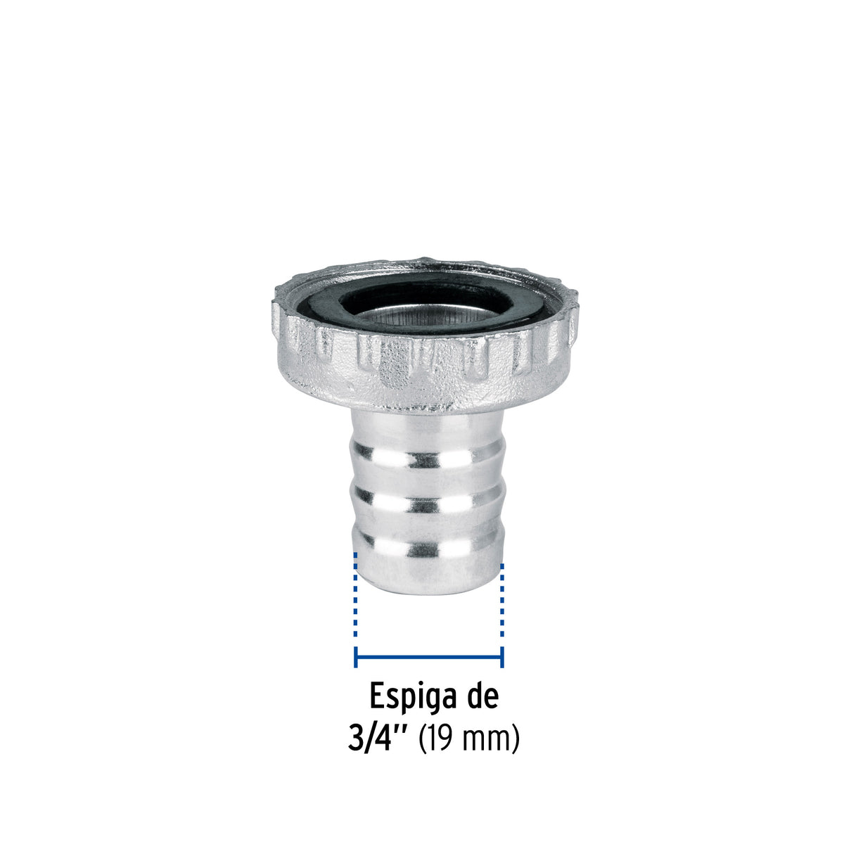 Adaptador metalico 1/2" para manguera FOSET