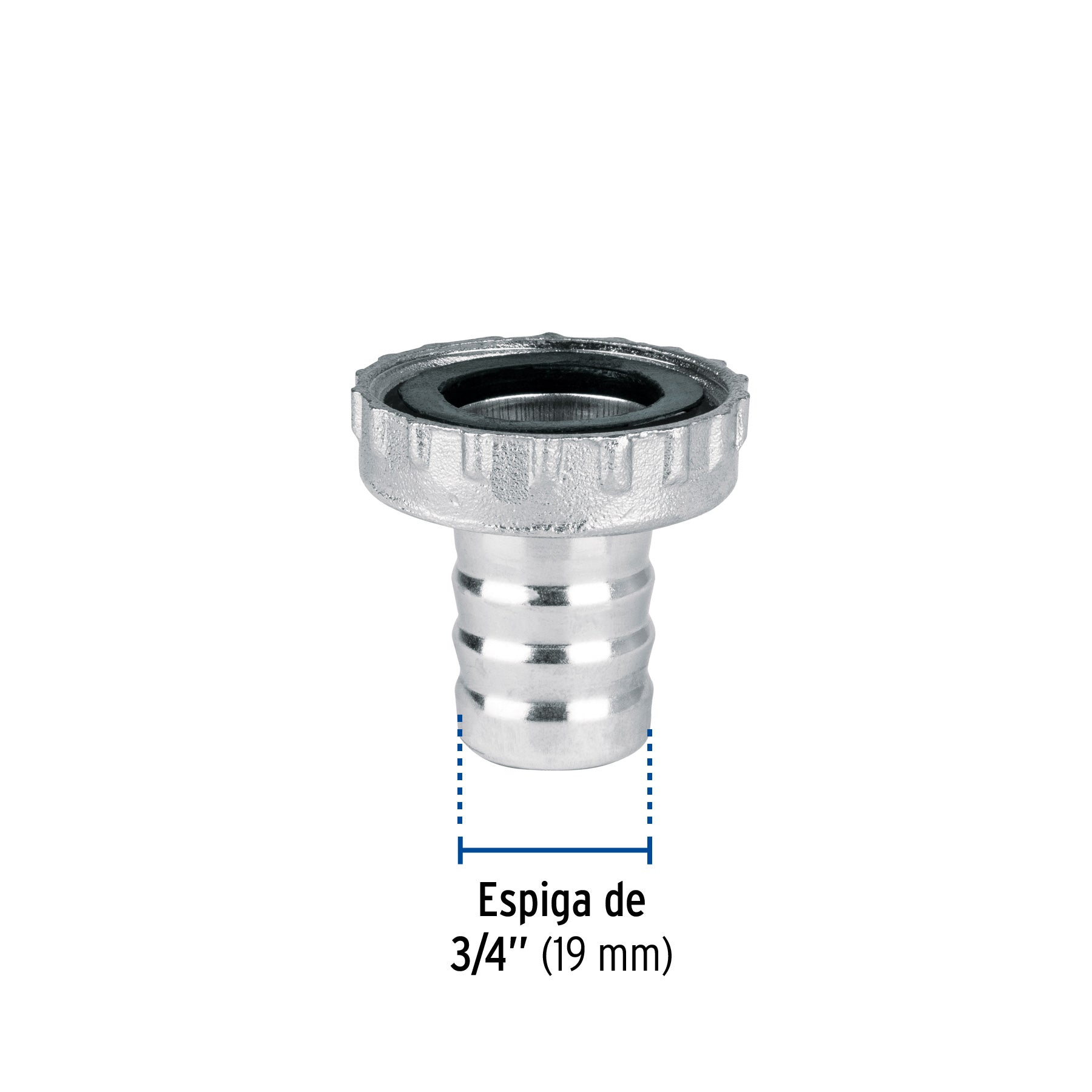 Adaptador metalico 1/2" para manguera FOSET