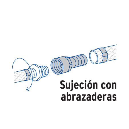 Adaptador hembra de laton para poliducto FOSET 1/2"