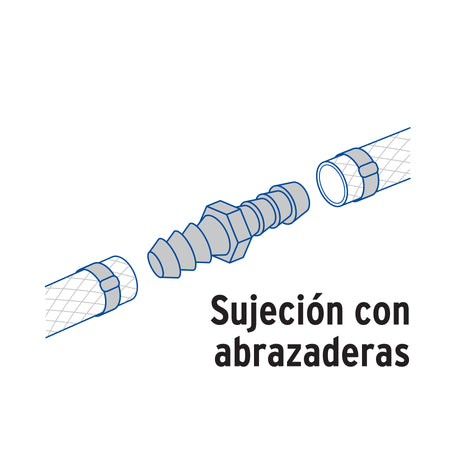 Cople inserción de latón 1' para poliducto negro, FOSET