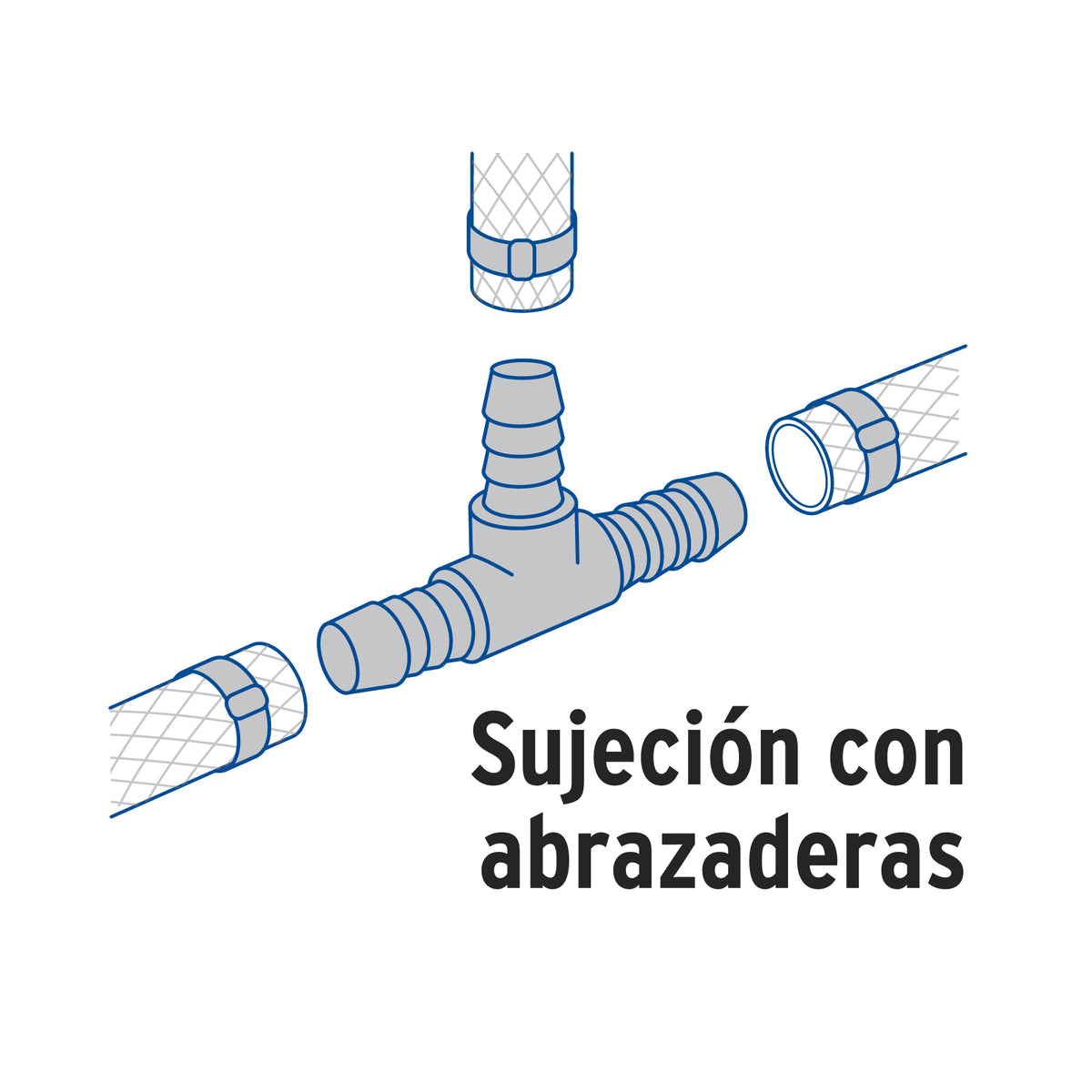 Tee inserción macho latón 3/4' para poliducto negro, FOSET