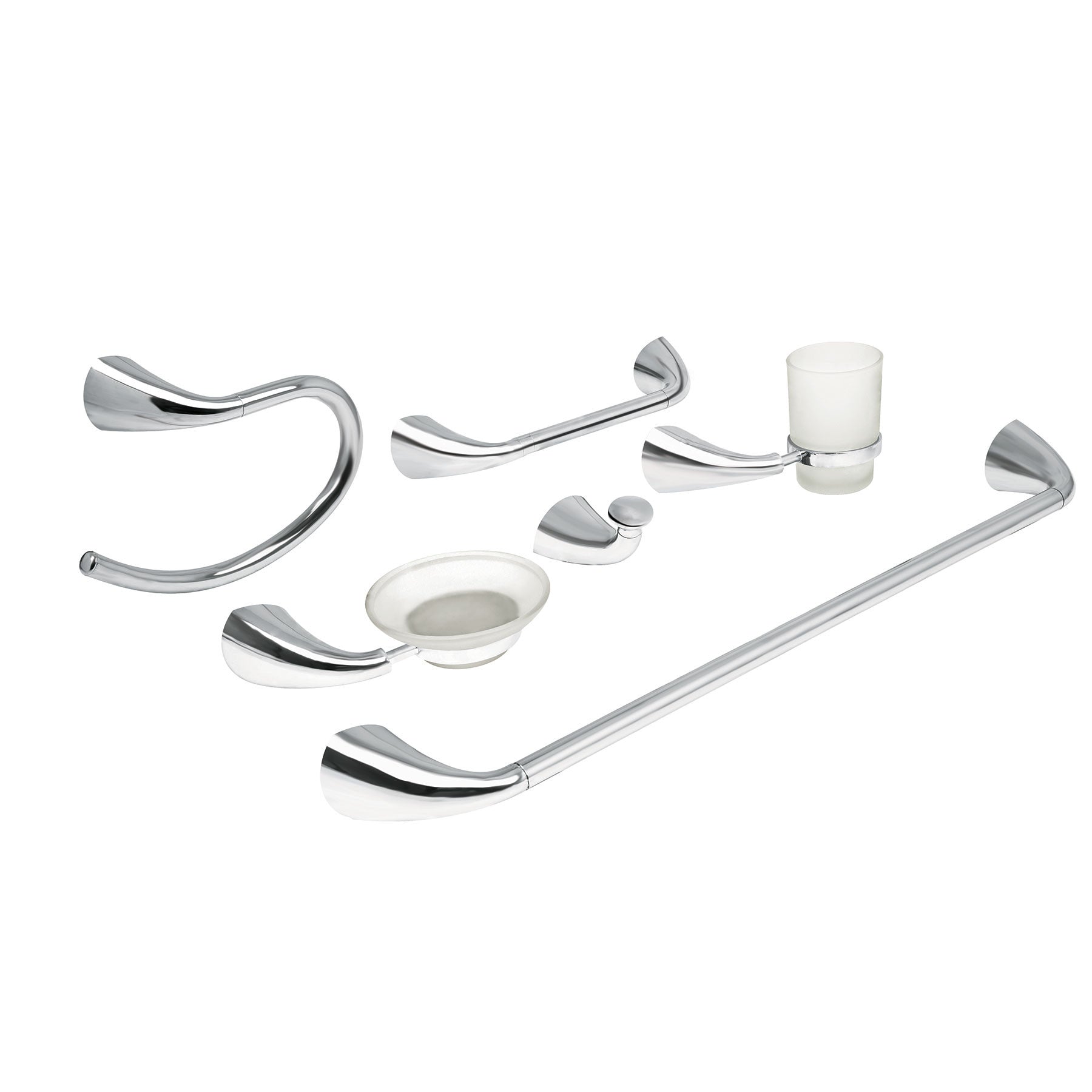 Juego de 6 accesorios para bano metalicos FOSET AERO