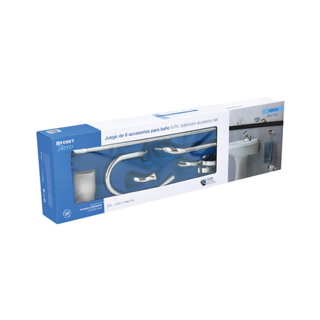 Juego de 6 accesorios para bano metalicos FOSET AERO
