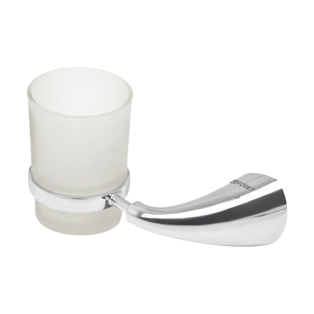 Portavaso cepillero metálico con vaso de vidrio, FOSET AERO