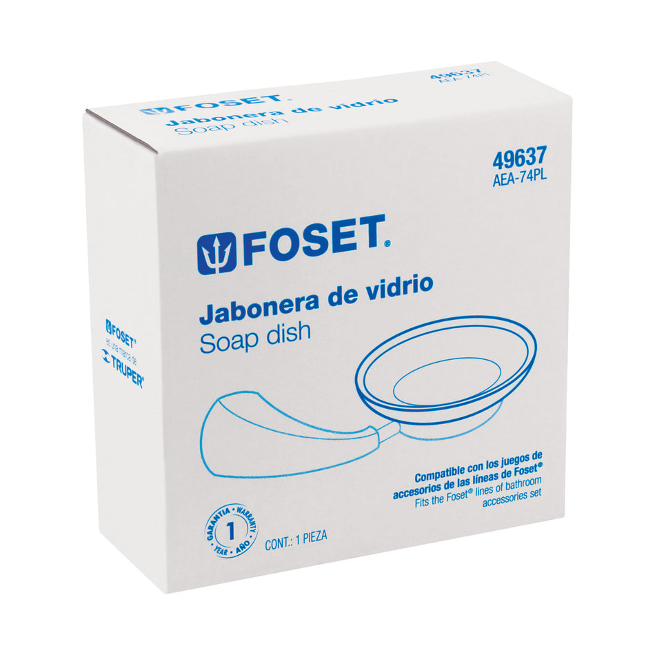 Plato de vidrio de repuesto para jabonera FOSET AERO