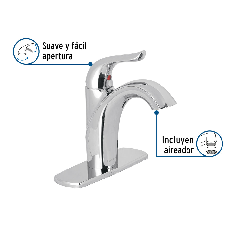 Monomando corto lavabo, cromo, FOSET AERO