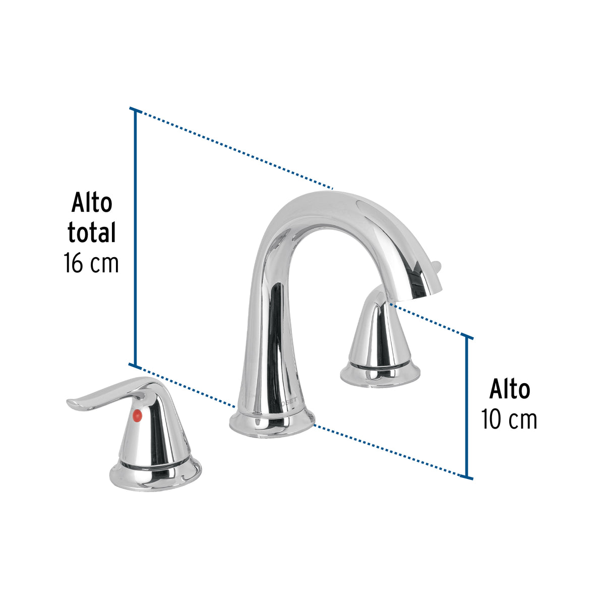 Mezcladora lavabo taladros separados, cromo, FOSET AERO