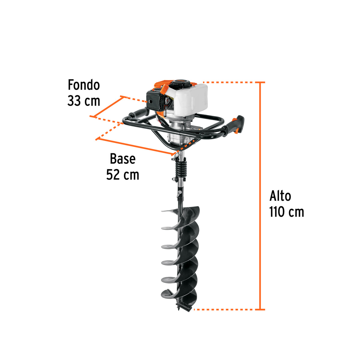 Ahoyadora/motoperforadora a gasolina 52 cc TRUPER