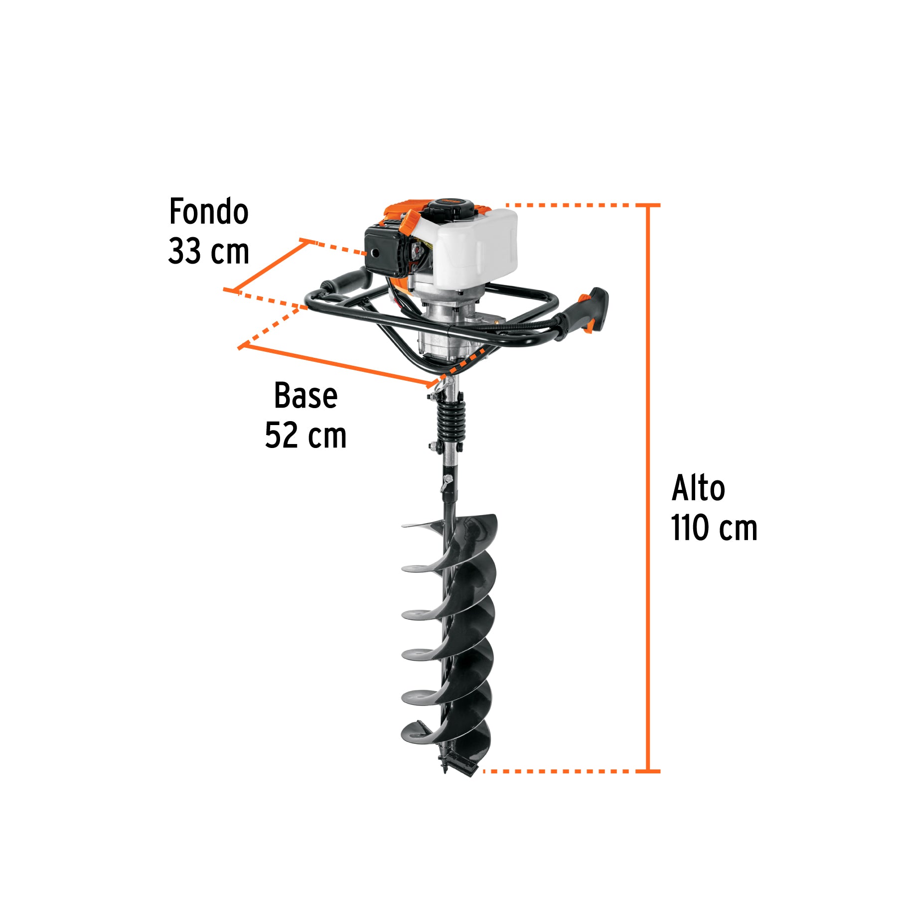 Ahoyadora/motoperforadora a gasolina 52 cc TRUPER