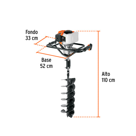 Ahoyadora/motoperforadora a gasolina 52 cc TRUPER