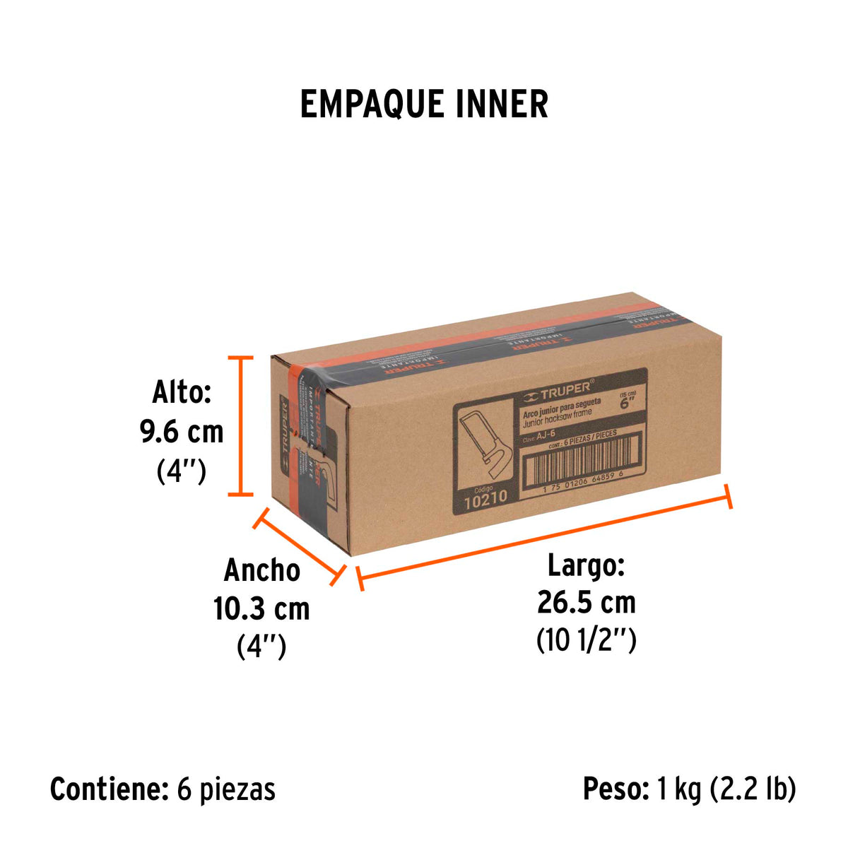 Arco junior 6" para segueta Truper