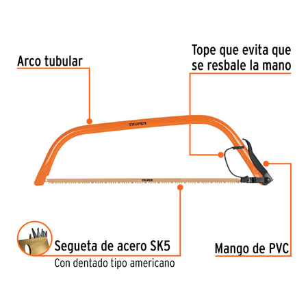 Arco jardinero tubular de 30', Truper