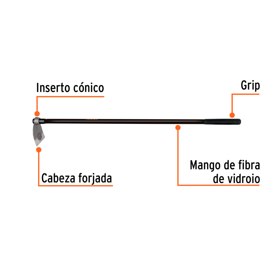 Azadón Lane No. 0 de 1.6 lb, mango de fibra 54', TRUPER