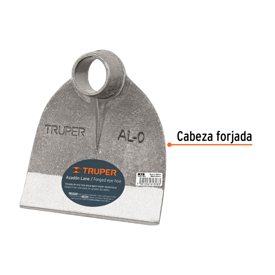 Azadón Lane No. 0 de 1.6 lb, sin mango, TRUPER