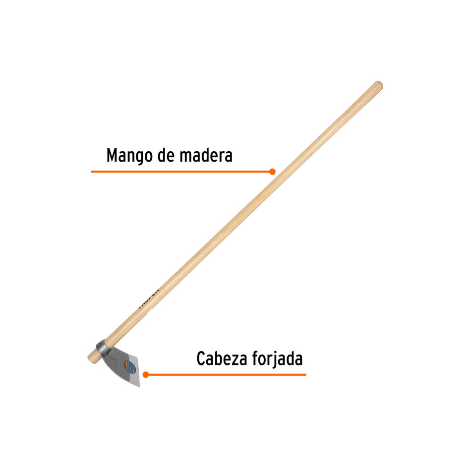 Azadón Lane No. 1 de 1.8 lb, mango madera de 54', TRUPER