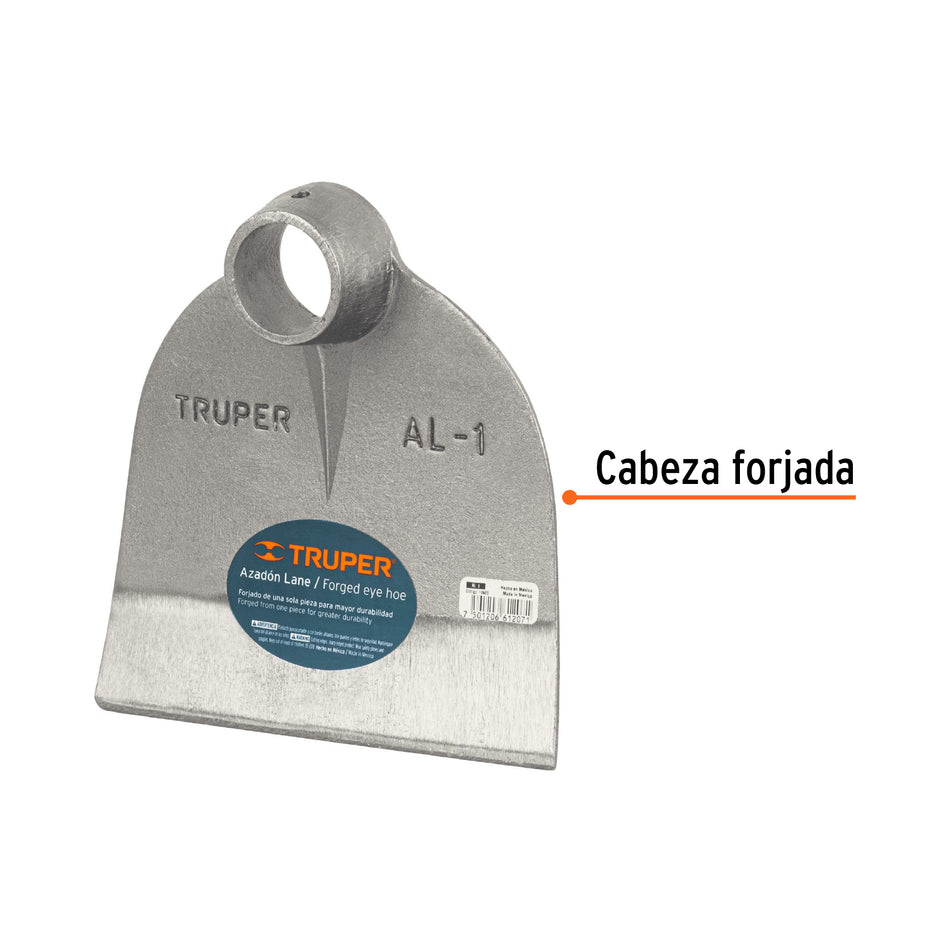 Azadón Lane No. 1 de 1.8 lb, sin mango, TRUPER