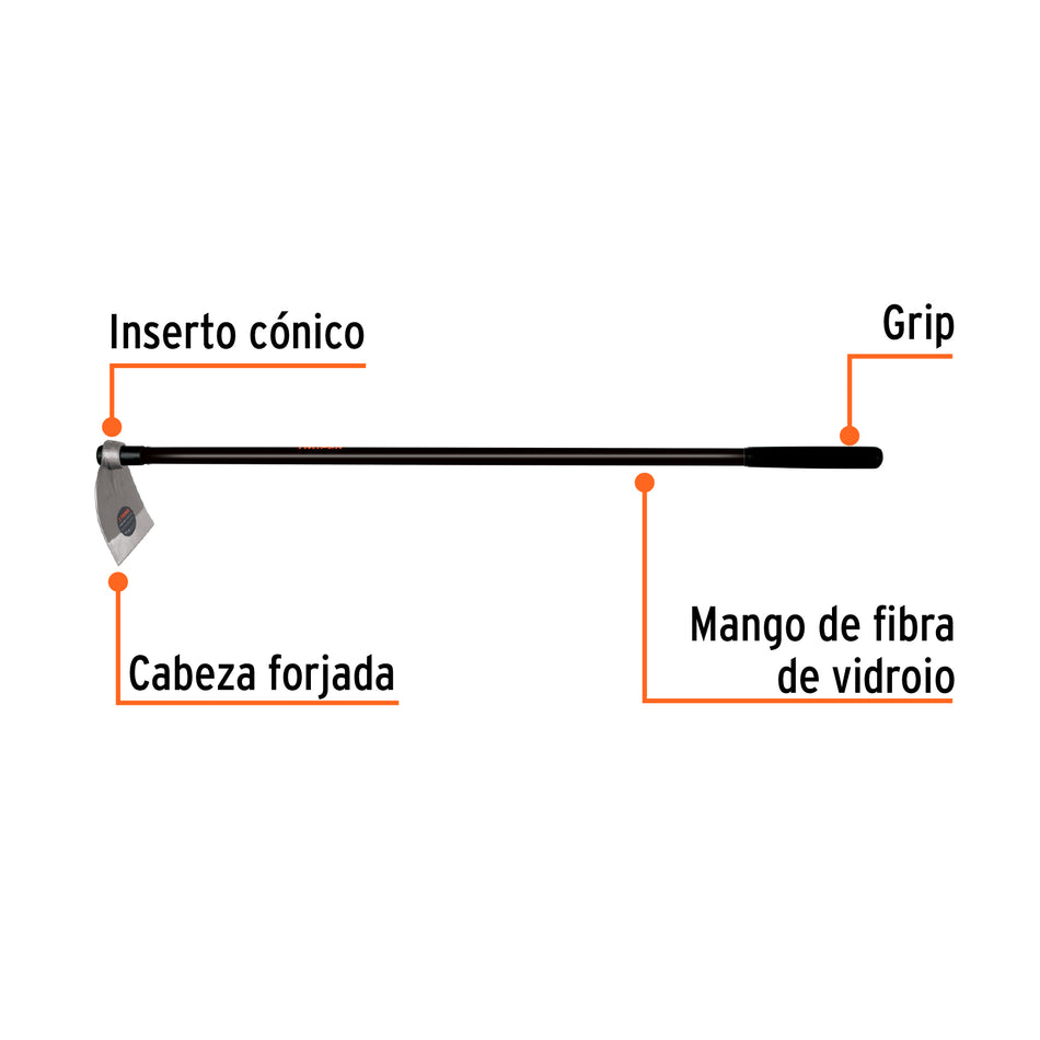 Azadón Lane No. 2 de 2.0 lb, mango de fibra 54', TRUPER