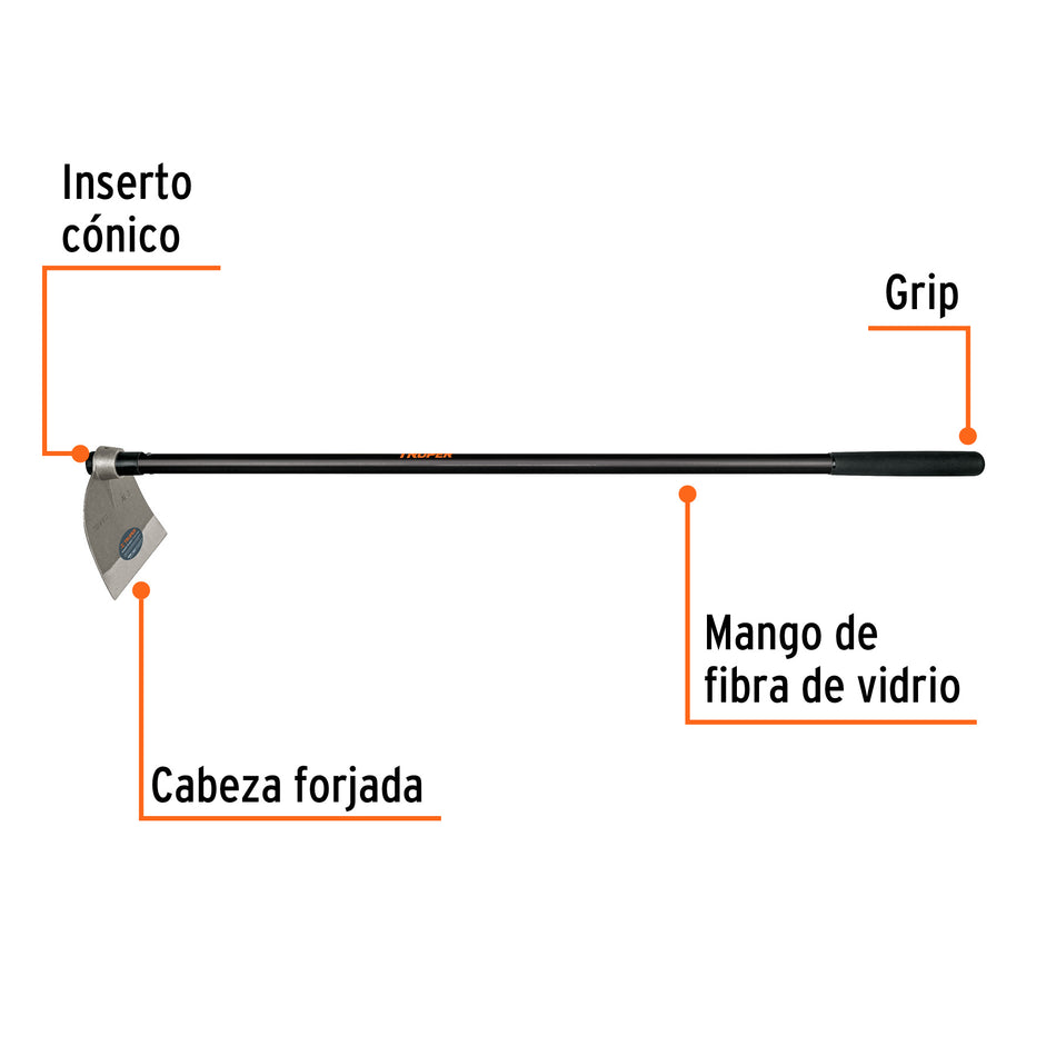 Azadón Lane No. 3 de 2.1 lb, mango de fibra 54', TRUPER