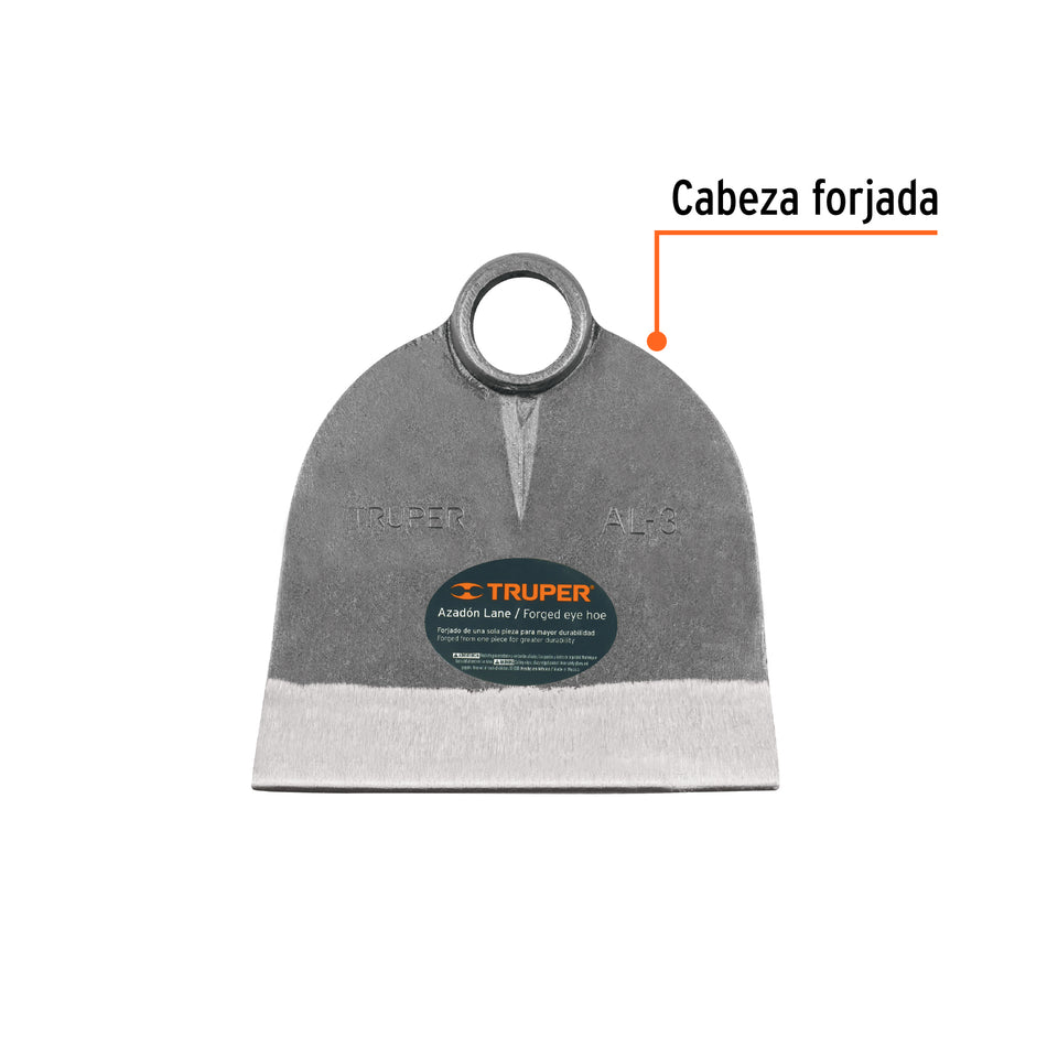 Azadón Lane No. 3 de 2.1 lb, sin mango, TRUPER