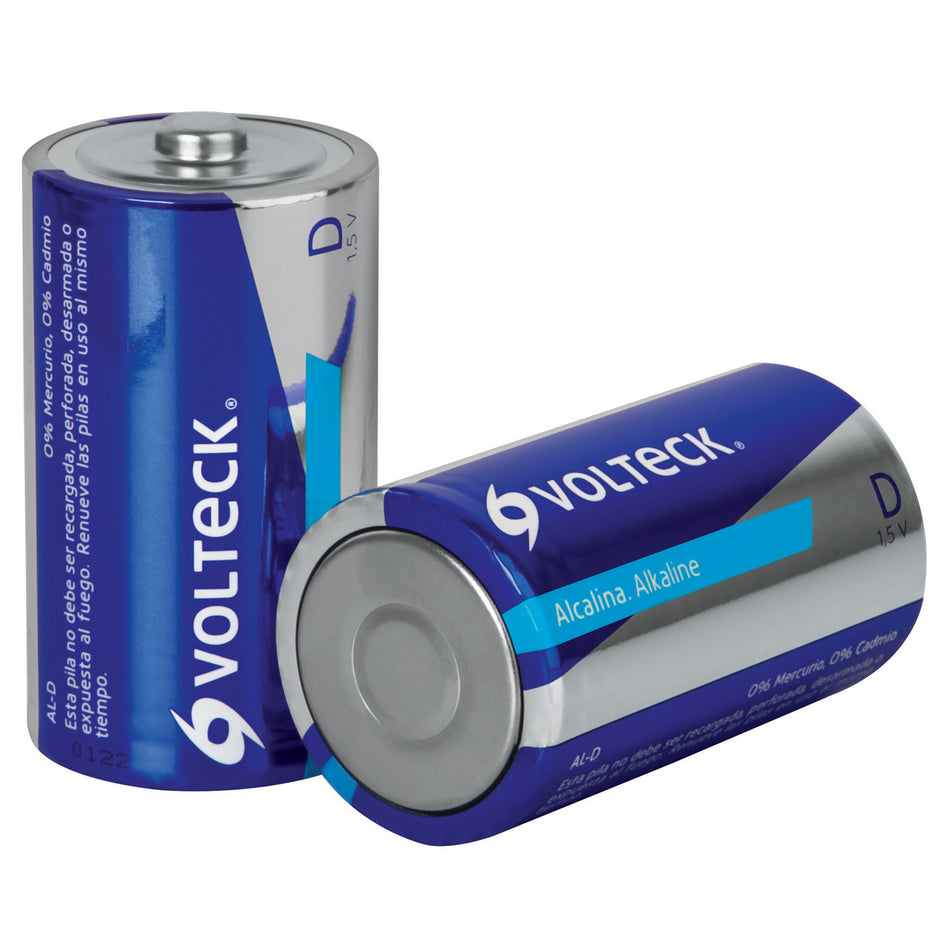 Blister con 2 pilas alcalinas D VOLTECK