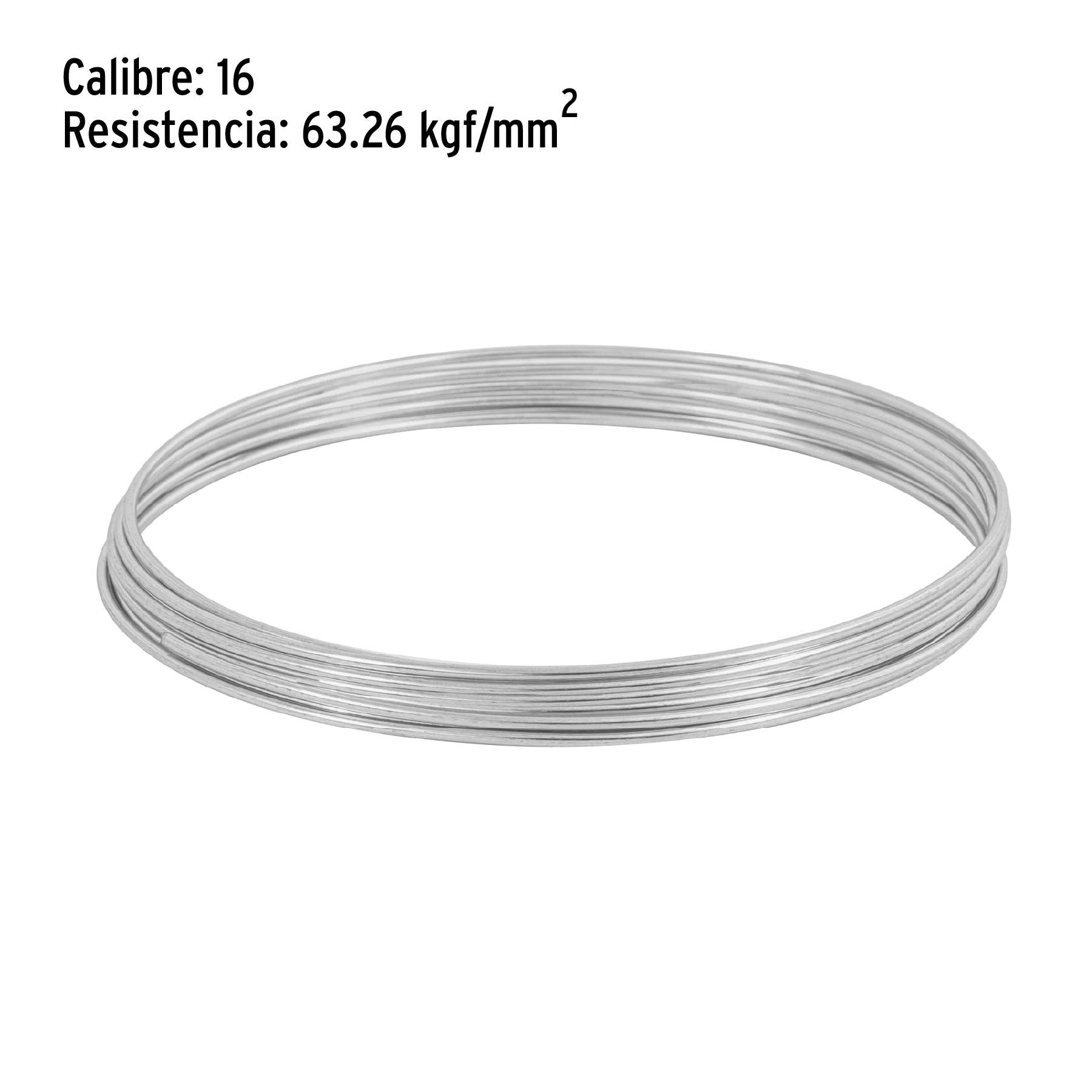 Rollo de 30 g de alambre galvanizado calibre 16 en bolsa