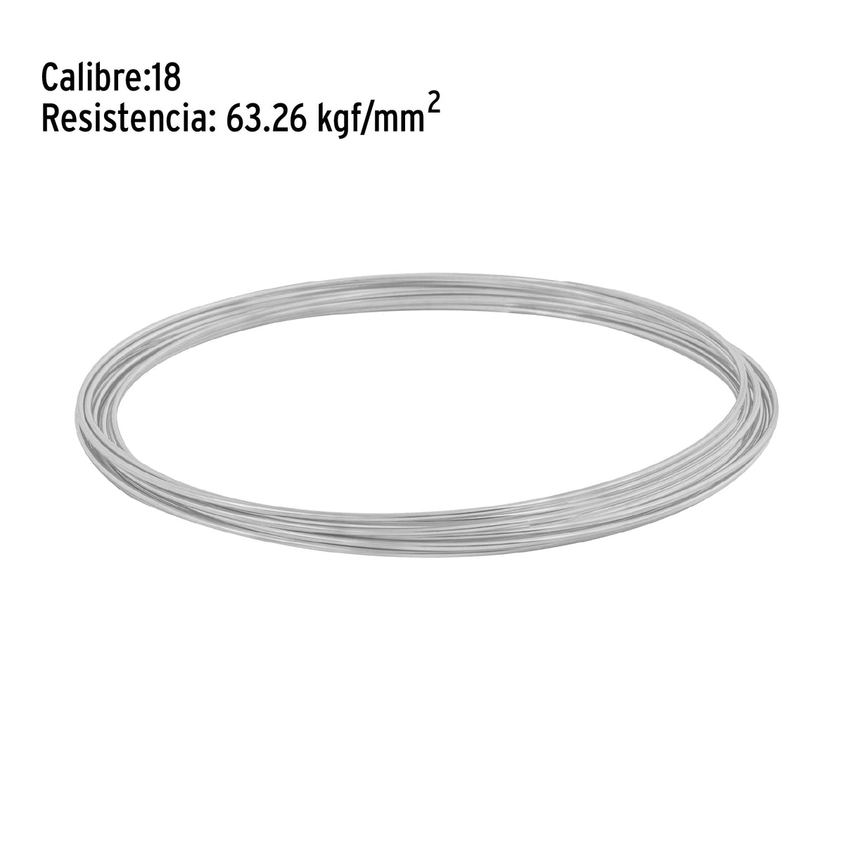 Rollo de 30 g de alambre galvanizado calibre 18 en bolsa