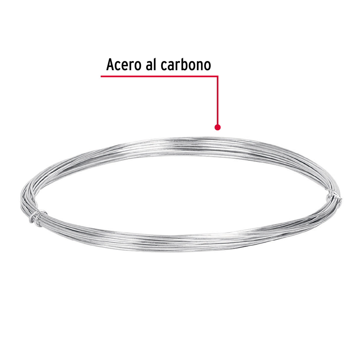 Rollo de 30 g de alambre galvanizado calibre 22 en bolsa