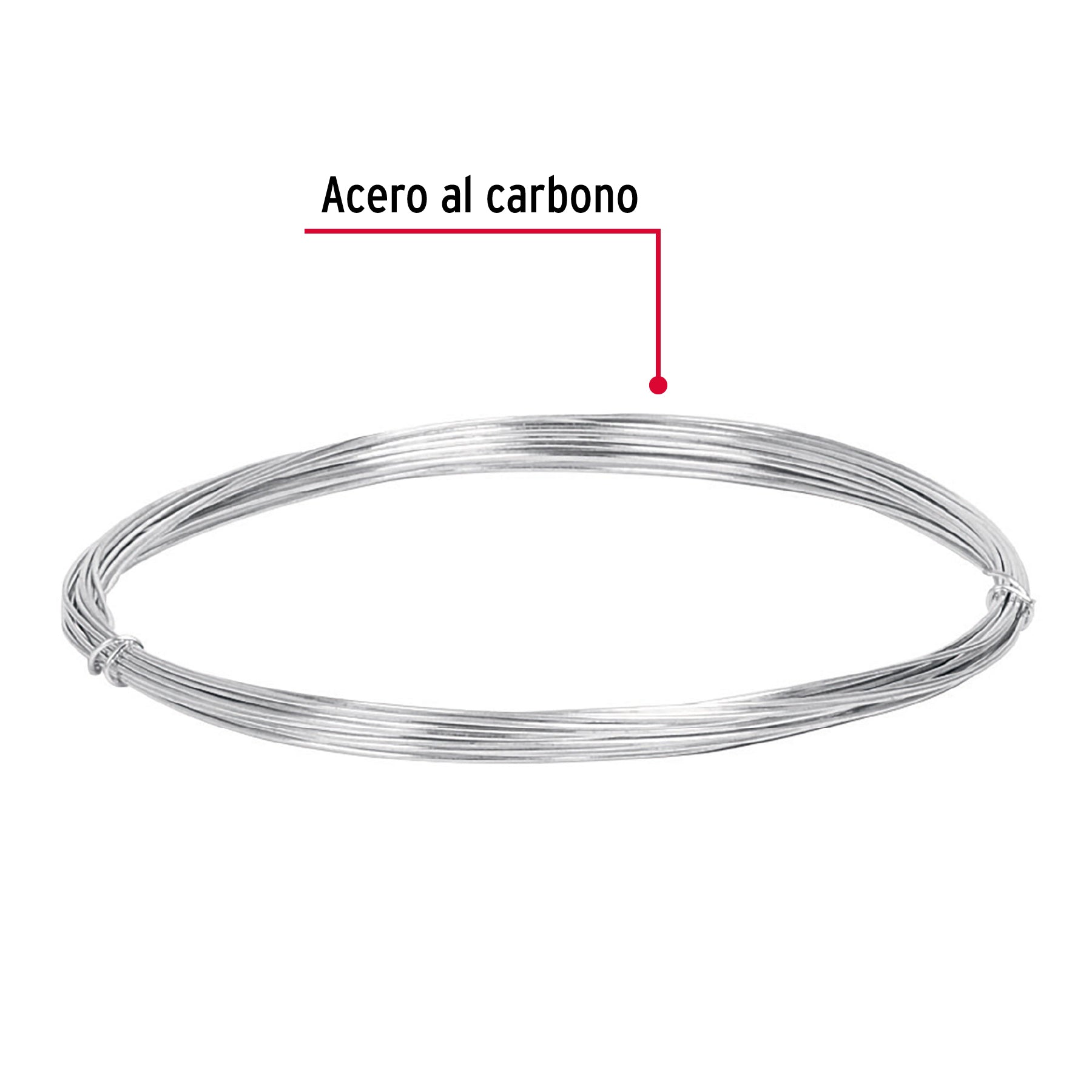 Rollo de 30 g de alambre galvanizado calibre 22 en bolsa
