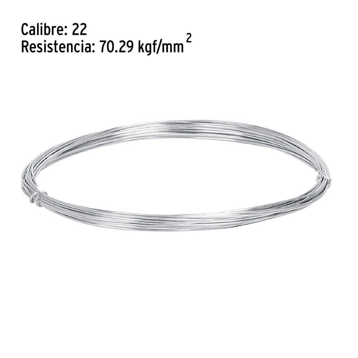 Rollo de 30 g de alambre galvanizado calibre 22 en bolsa