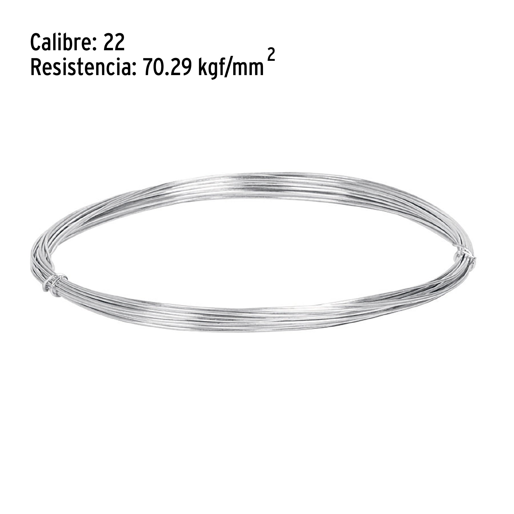 Rollo de 30 g de alambre galvanizado calibre 22 en bolsa