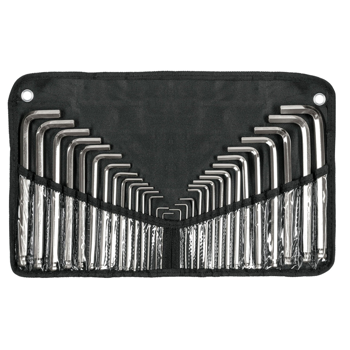 Juego 30 llaves allen largas mixtas punta bola estuche