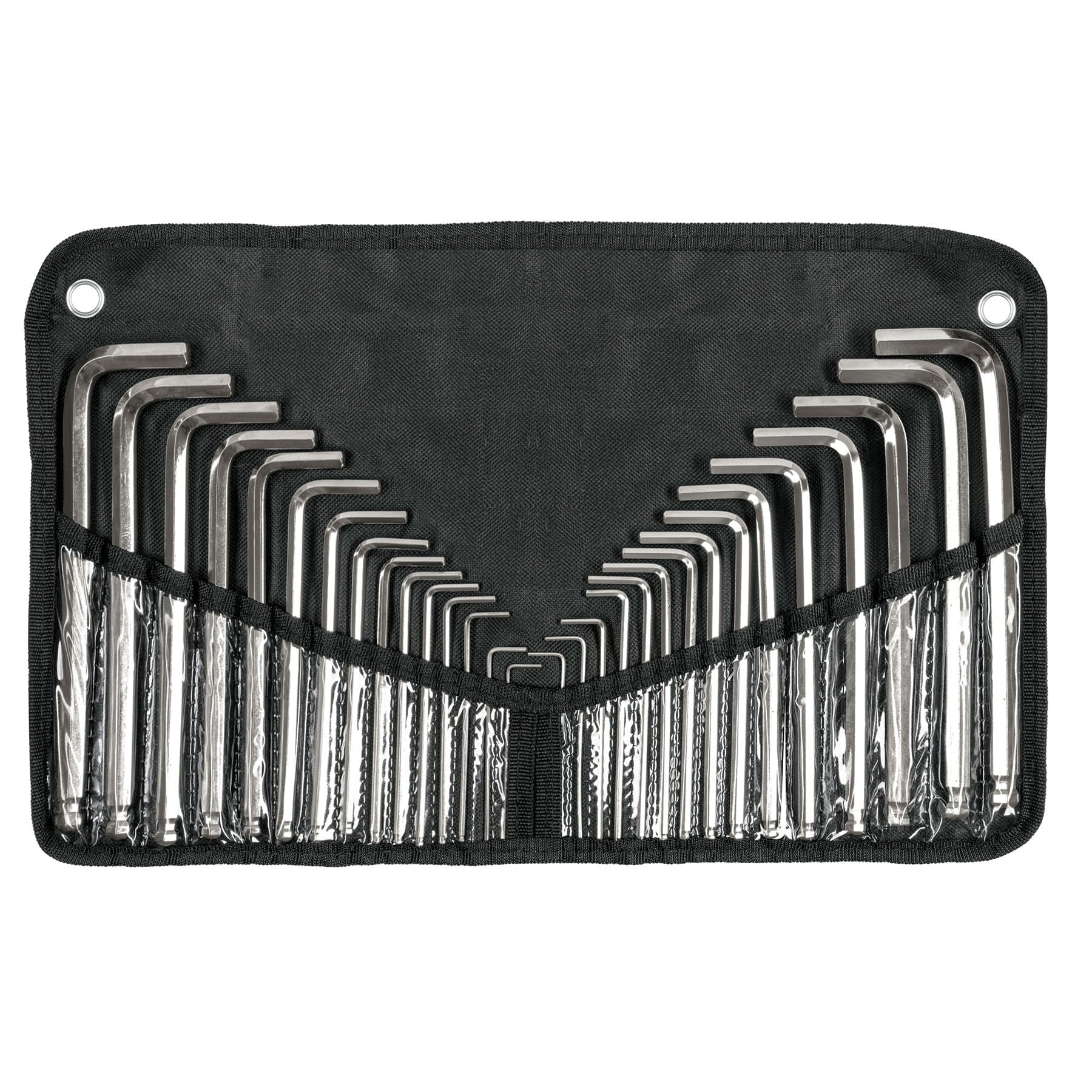 Juego 30 llaves allen largas mixtas punta bola estuche