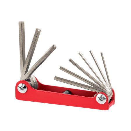 Juego de 9 llaves allen std tipo navaja cuerpo de lamina