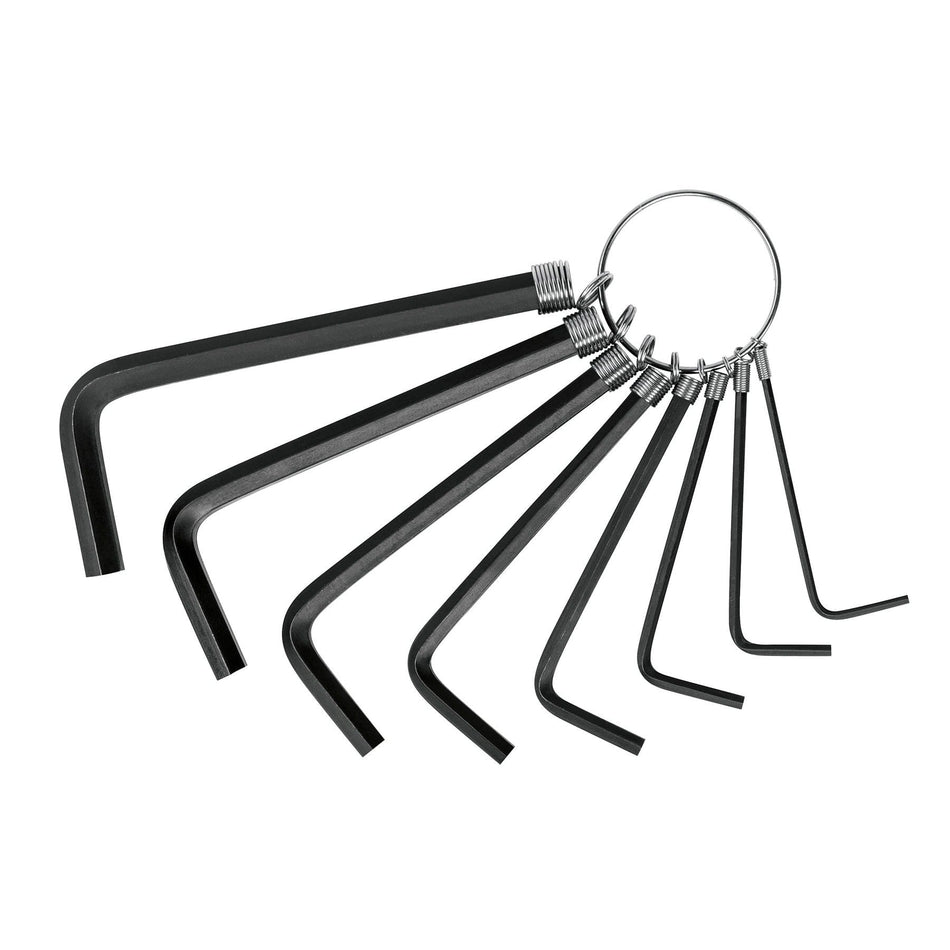 Juego de 8 llaves allen mm tipo llavero punta hex PRETUL