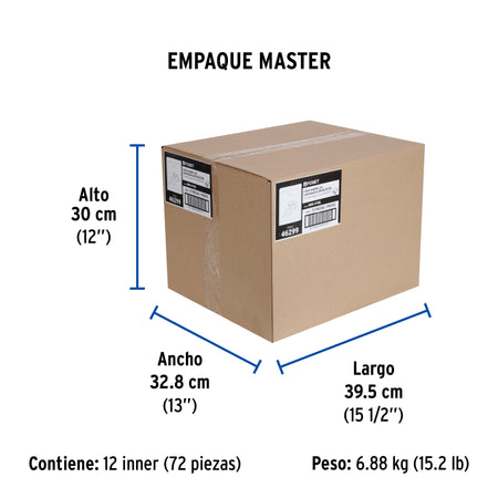 Llave angular 1/2" 1/4 de vuelta roscable blister FOSET