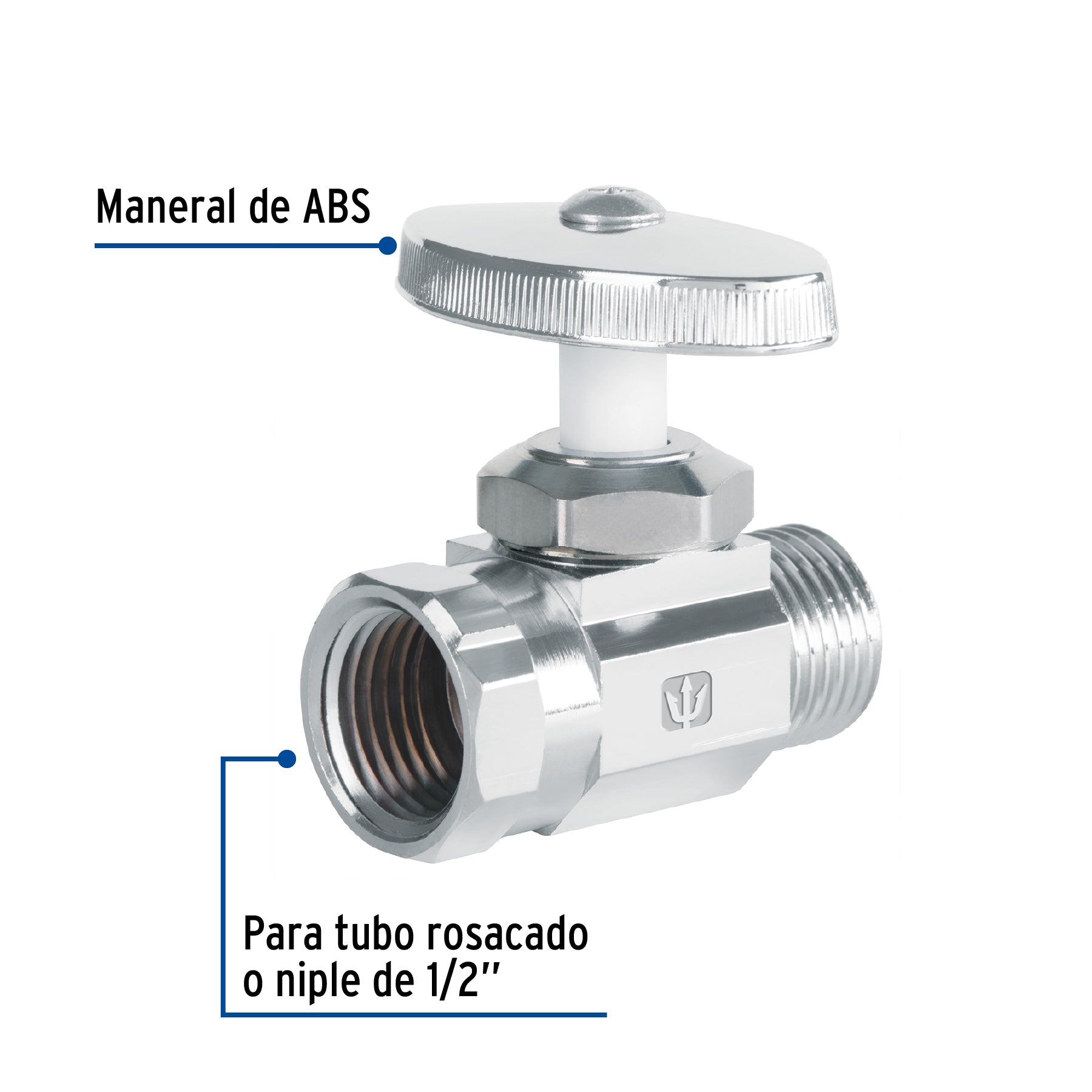 Llave angular recta 1/2"multivuelta roscable FOSET