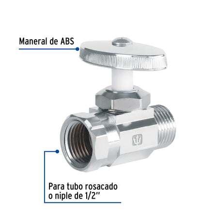 Llave angular recta 1/2"multivuelta roscable FOSET