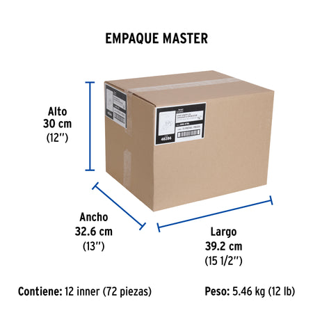 Llave angular 1/2" 1/4 de vuelta roscable blister BASIC