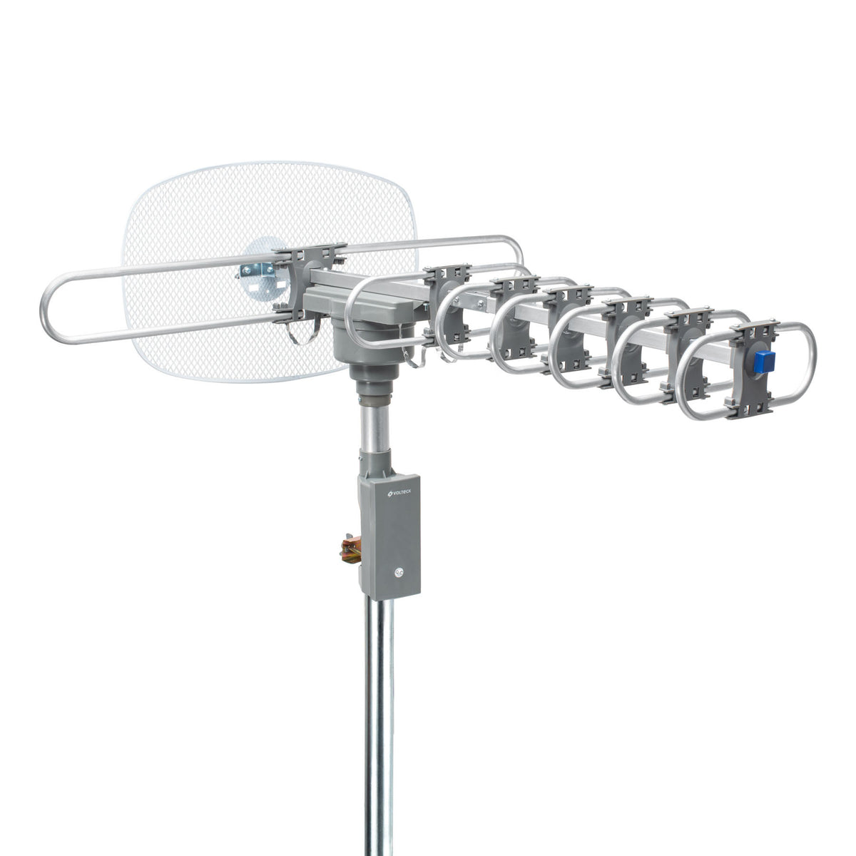 Antena aerea para TV HD giratoria 360° con control y cable