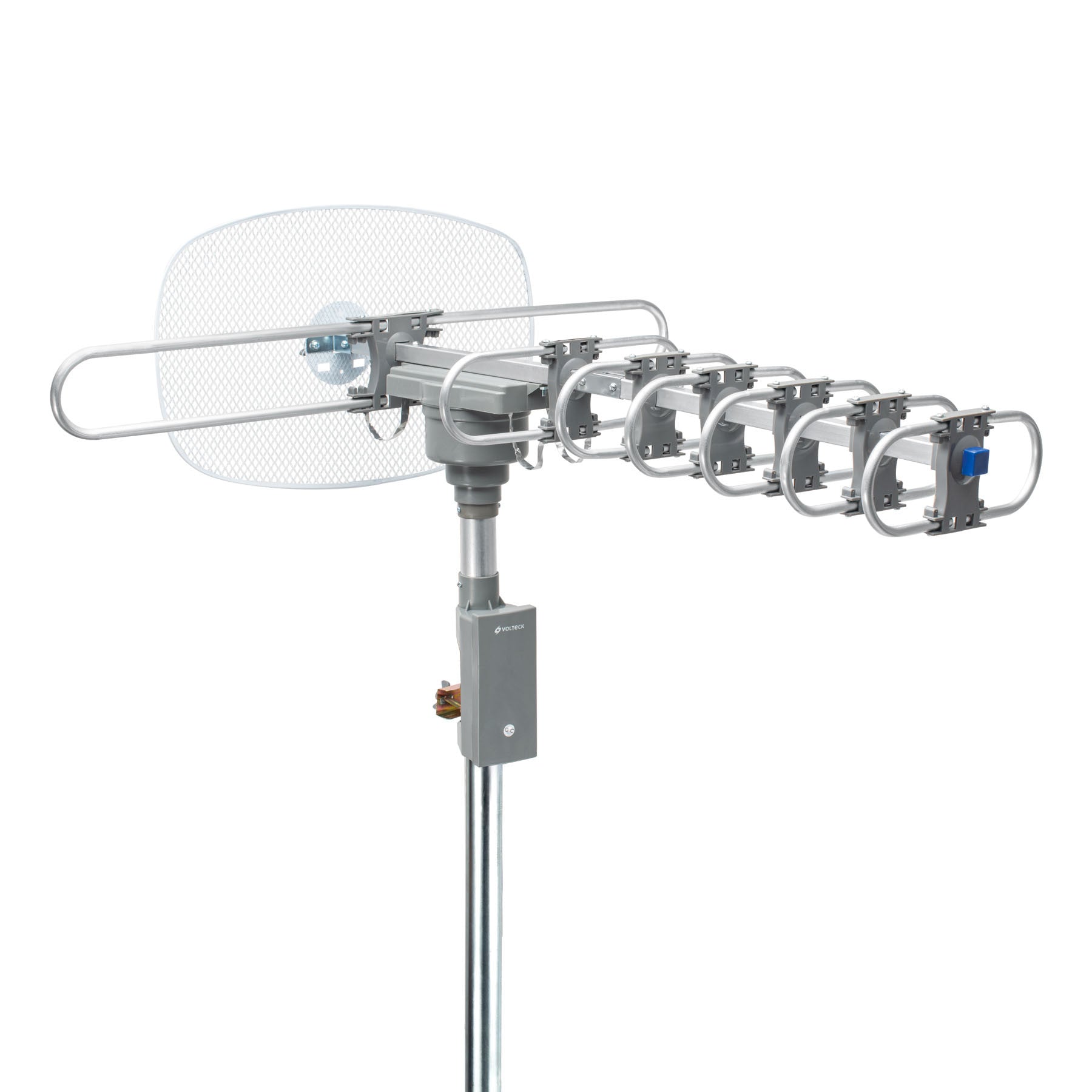 Antena aerea para TV HD giratoria 360° con control y cable