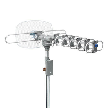 Antena aerea para TV HD giratoria 360° con control y cable