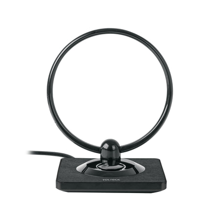 Antena interior para TV HD, tipo aro, 30 dB, VOLTECK