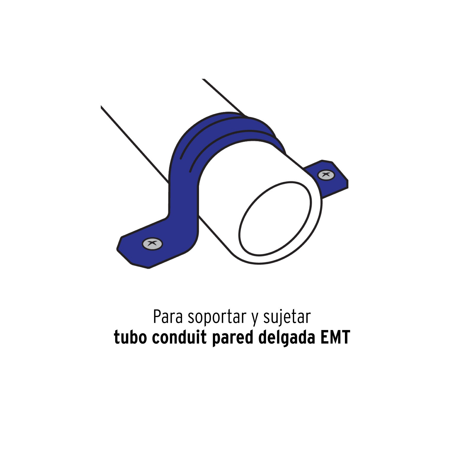 Bolsa c/5 abrazaderas tipo omega 1-1/2' p/tubo pared delgada