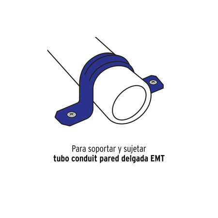 Bolsa c/10 abrazaderas tipo omega 1' p/tubo pared delgada 1'