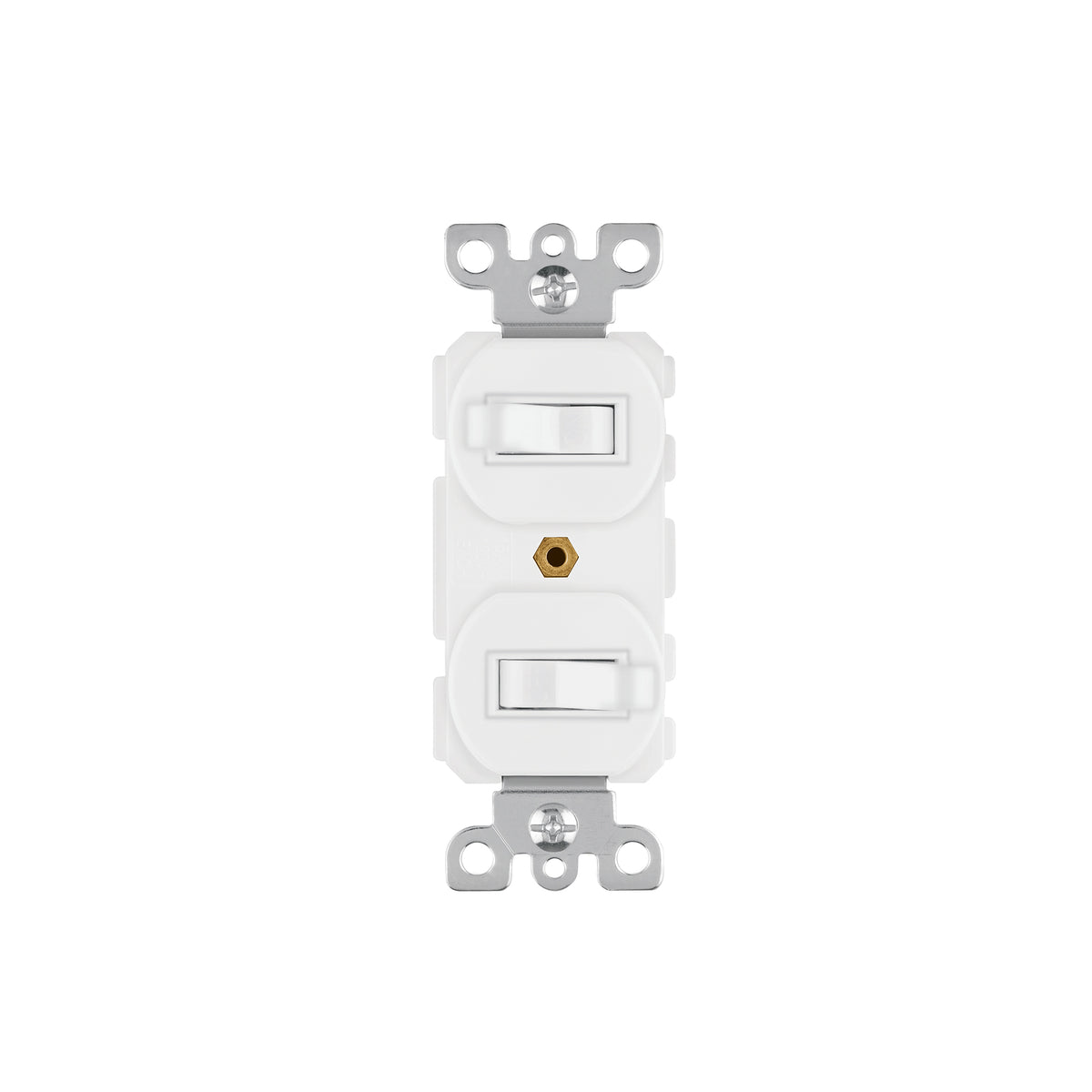 Interruptor dúplex de palanca, Standard, blanco, Volteck