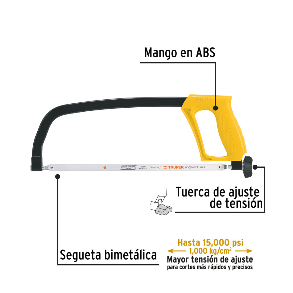Arco 12" de solera para segueta Pretul