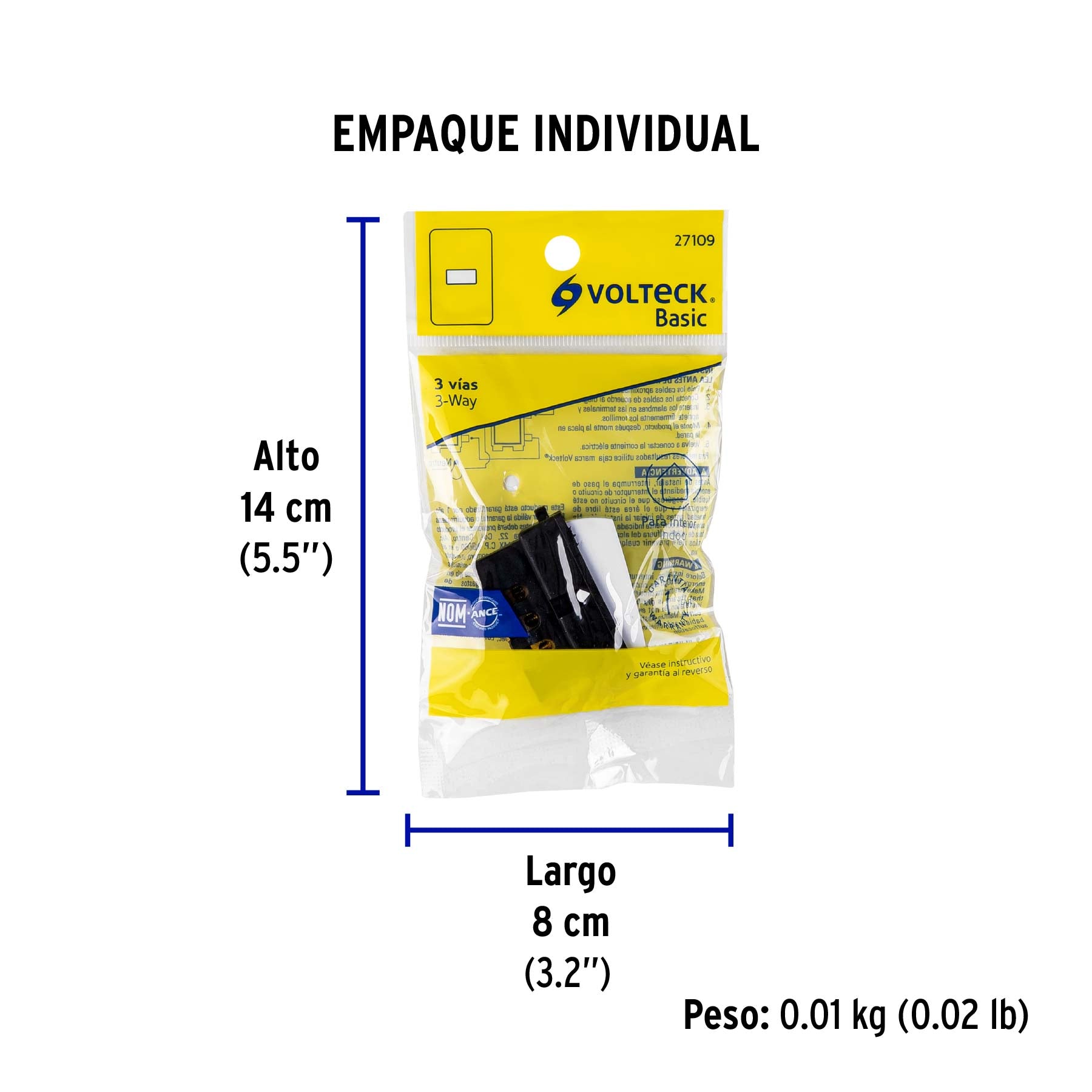 Interruptor de 3 vías, Volteck Basic