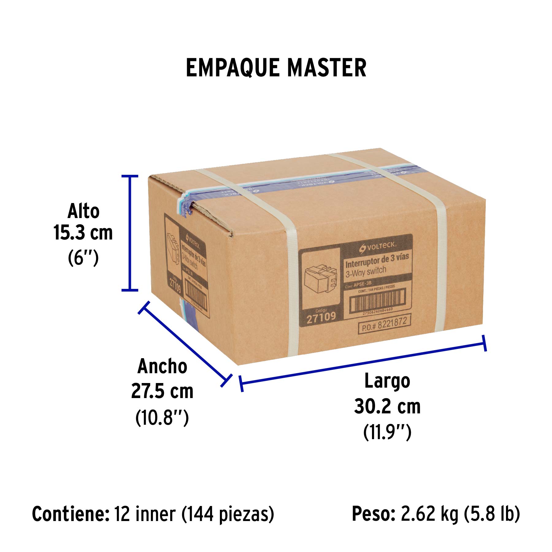Interruptor de 3 vías, Volteck Basic